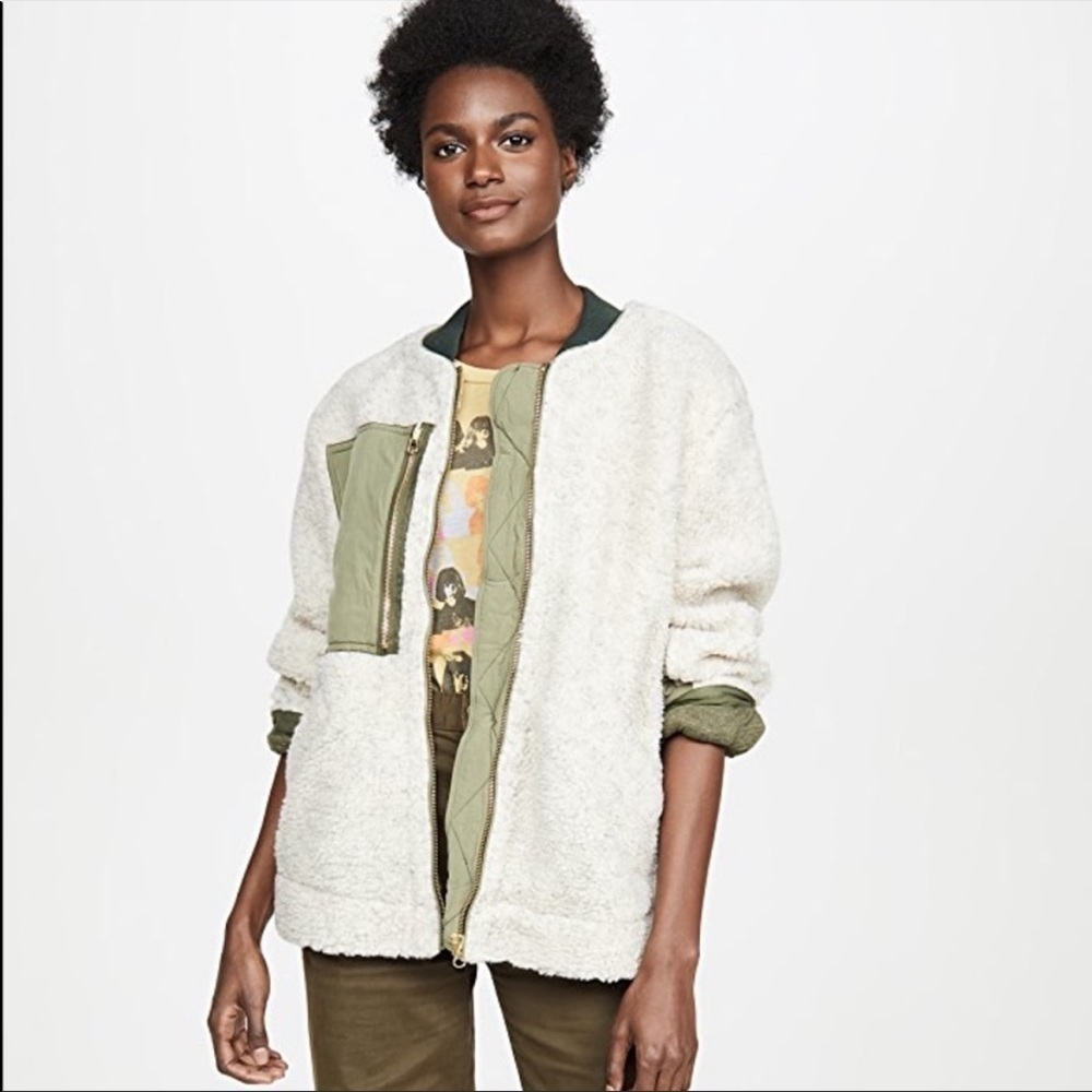 Free People Jacket Sherpa Rivington Bomber Size XS